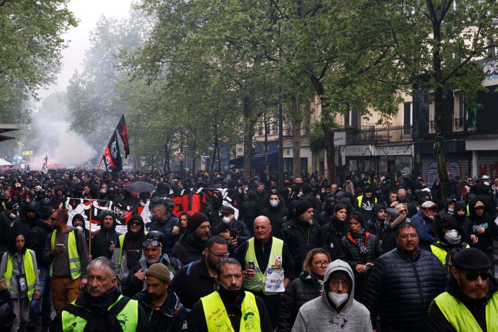 Día del Trabajo, Paris, mayo 1 de 2023. (Photo by Geoffroy Van der Hasselt / AFP) (Photo by GEOFFROY VAN DER HASSELT/AFP via Getty Images)