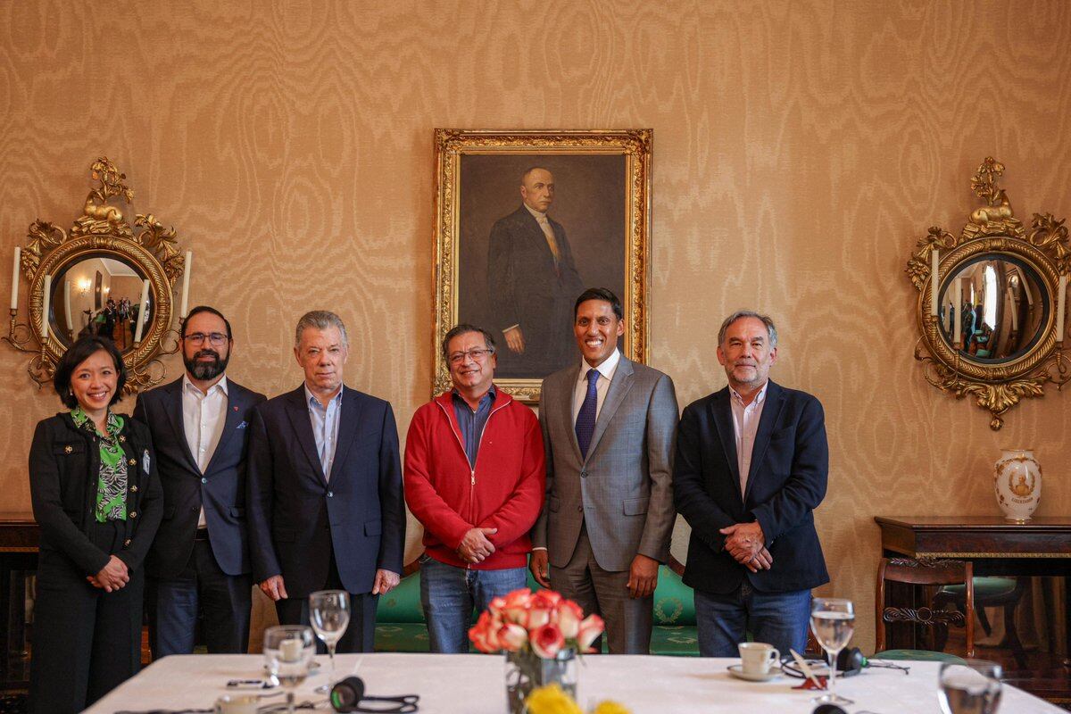 El presidente Gustavo Petro recibió a una delegación de la Fundación Rockefeller en la Casa de Nariño. Foto: Presidencia
