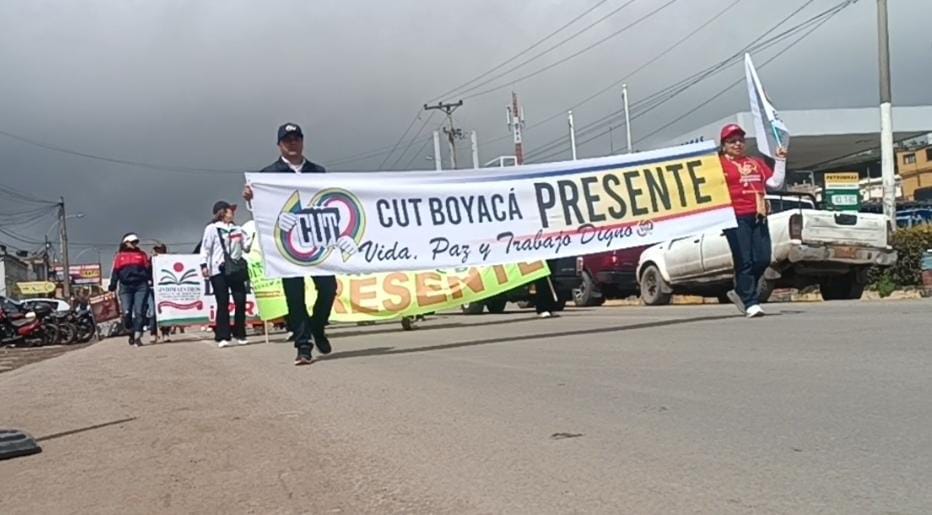 Serán cerca de 400 trabajadores que pertenecen a los diferentes sindicatos de Boyacá, que se movilizarán en Bogotá / Foto: Caracol Radio.