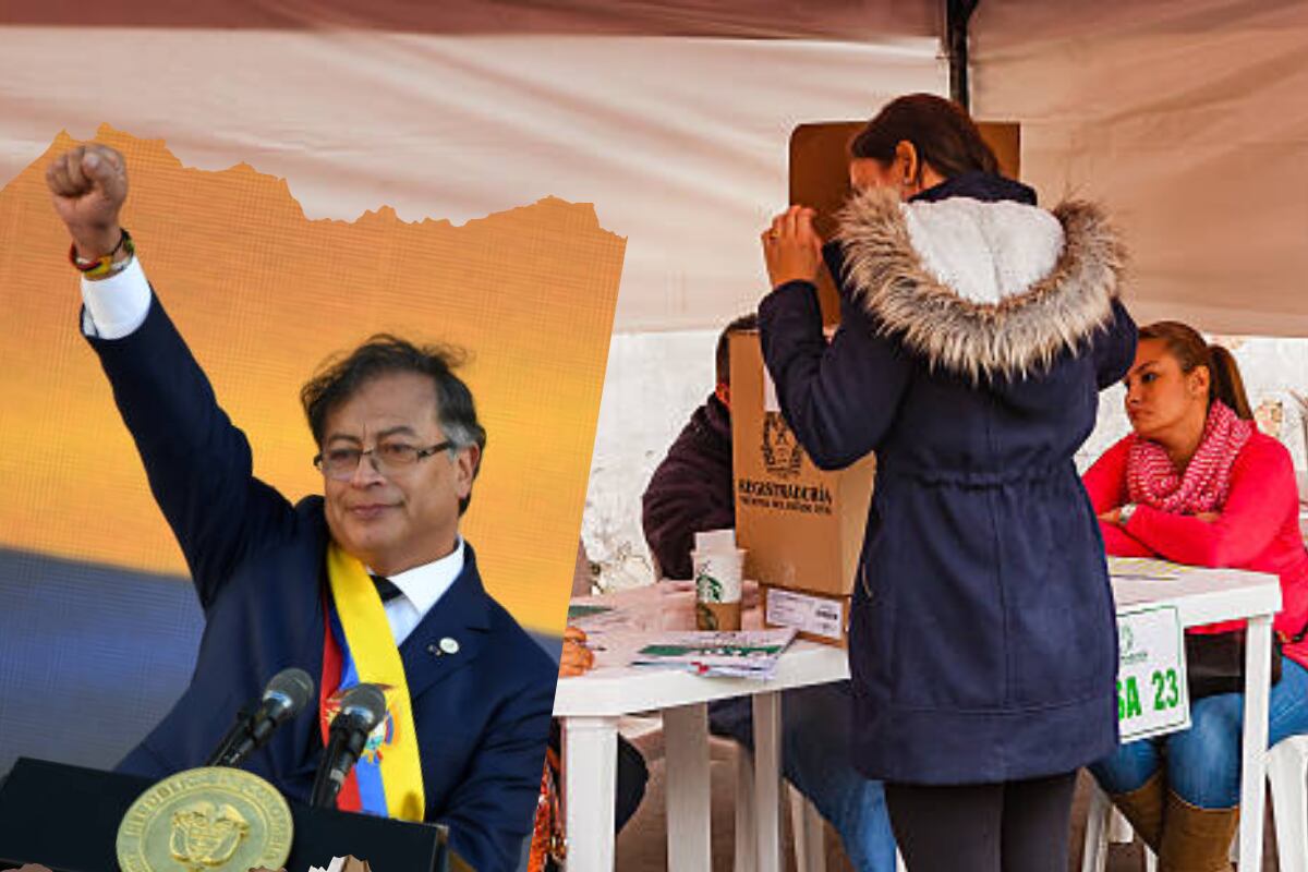 Presidente Gustavo Petro - Imagen de personas votando - Getty Images