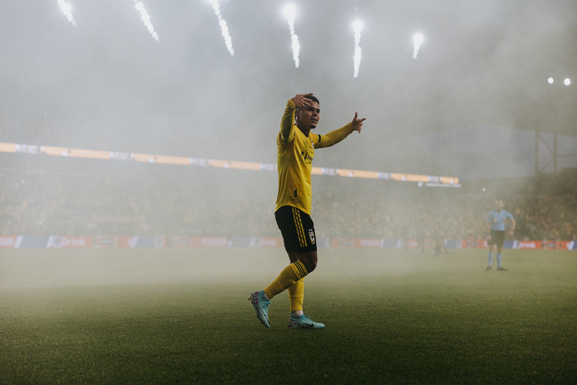 Cucho Hernández tras el 1-0 ante LA FC // Twitter (X): @ColumbusCrew