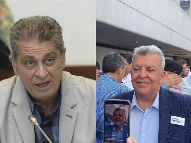 Carlos Alberto Zuluaga y John Jaime Moncada, exconcejales del Partido Conservador. Foto: cortesía.