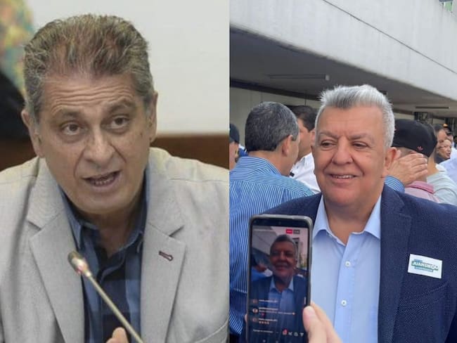 Carlos Alberto Zuluaga y John Jaime Moncada, exconcejales del Partido Conservador. Foto: cortesía.