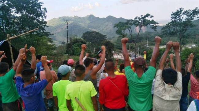 Indígenas barí advierten que solamente dejarán permanecer en el sector a los colonos que acrediten ser propietarios de las fincas y el resto de personas serán expulsadas. Foto: Colprensa