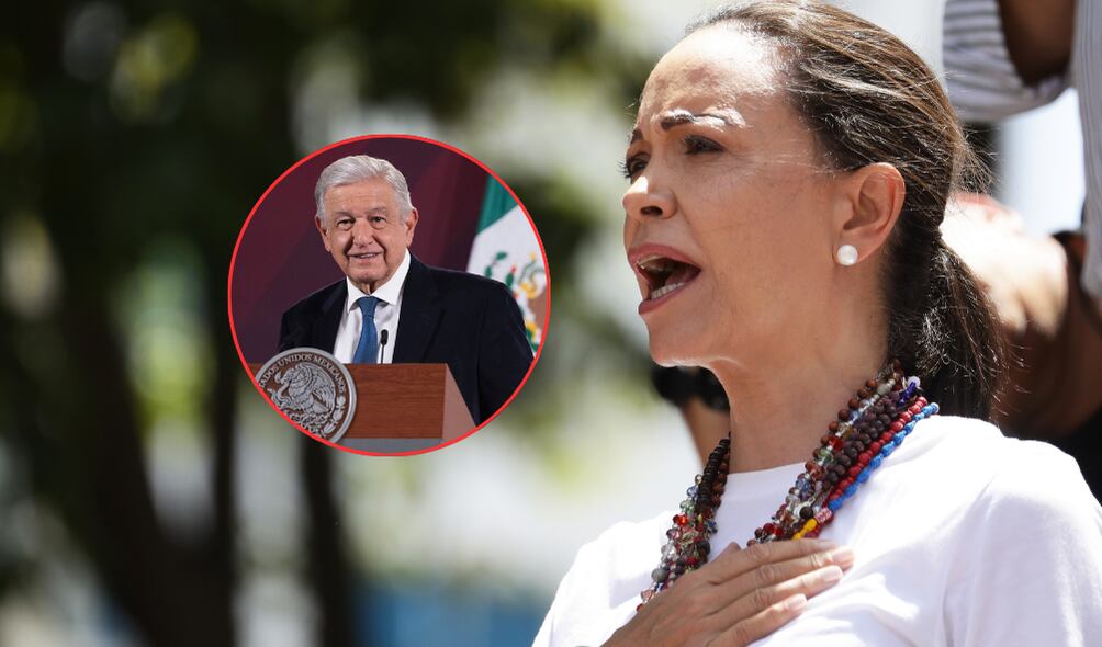 María Corina Machado advierte a AMLO una fuerte "ola migratoria" si Maduro se mantiene en el poder. ( Foto: EFE / Caracol Radio )
