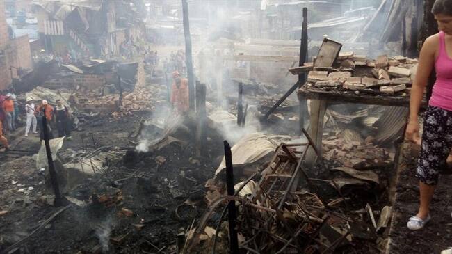 Imagen del incendio . Foto: Nataly Mendoza