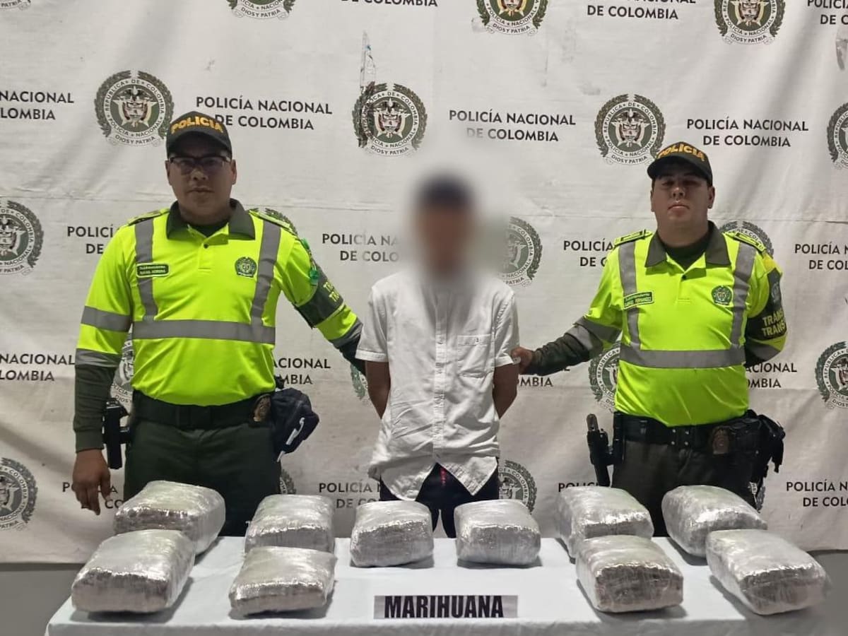 Incautan más de 16 kilos de marihuana en la vía al Mar entre Barranquilla y Cartagena