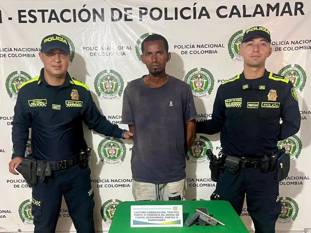 Capturado alias “El Muñeco” por porte ilegal de arma de fuego en el municipio de Calamar