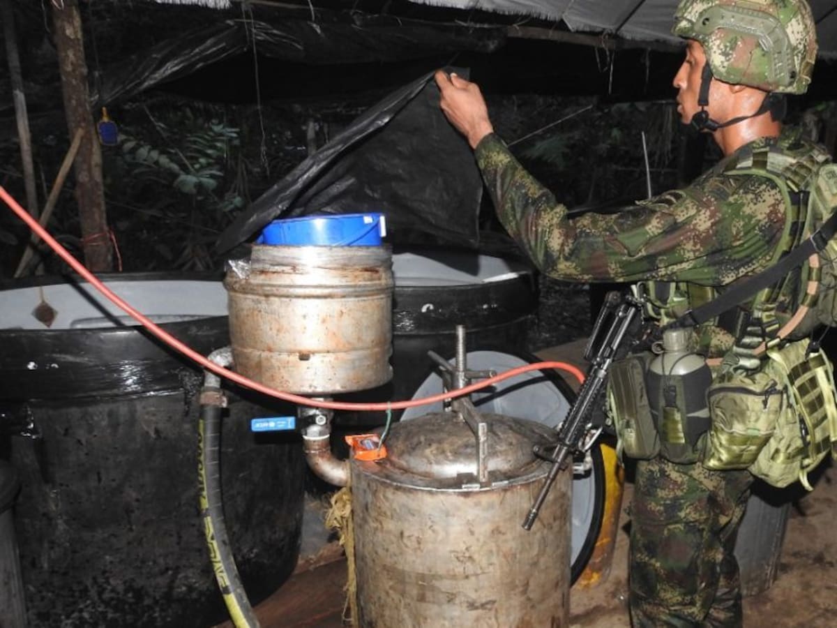 Destruyen laboratorio del ELN para la producción de cocaína