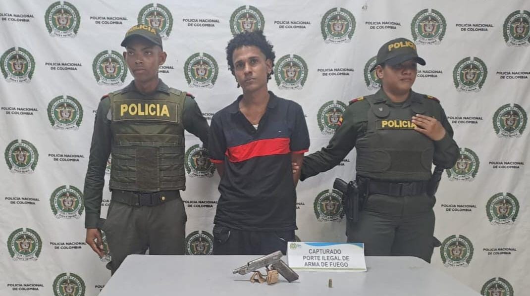 Capturaron a alias “Tierrelita” por porte ilegal de arma de fuego en Arjona, Bolívar