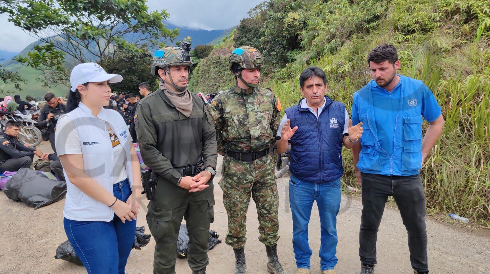 29 miembros de la Fuerza Pública secuestrados en El Plateado, Cauca, fueron liberados. Foto: Cortesía