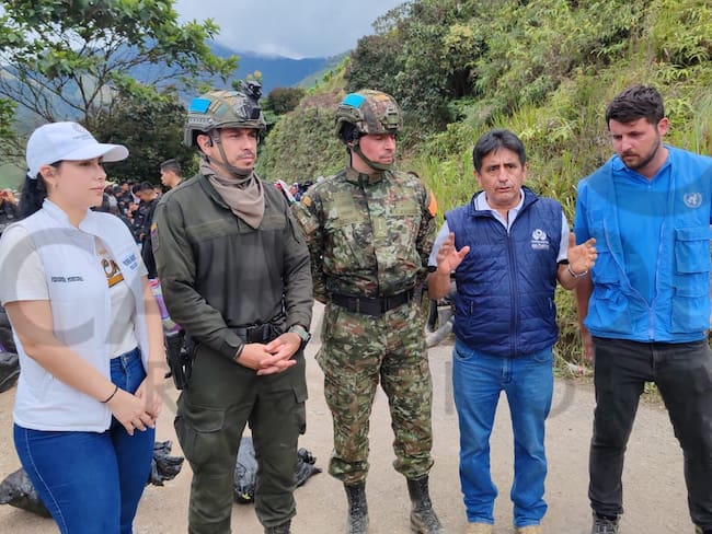 29 miembros de la Fuerza Pública secuestrados en El Plateado, Cauca, fueron liberados. Foto: Cortesía
