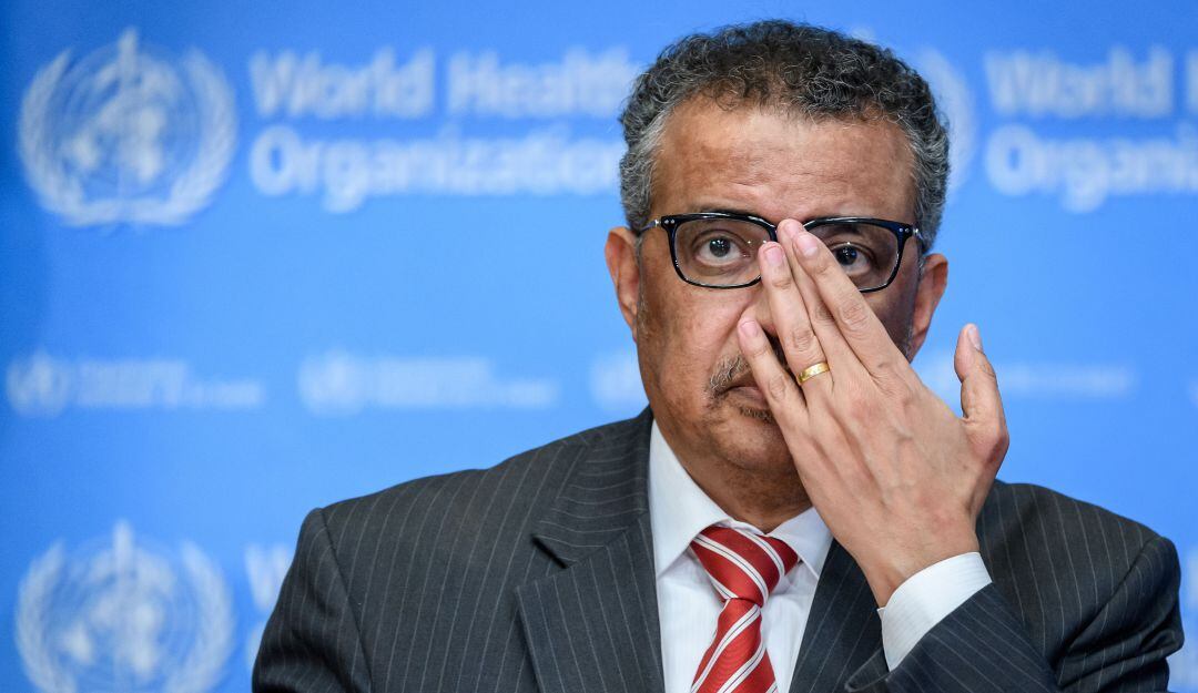 El director de la OMS, Tedros Adhanom, en una conferencia desde Ginebra