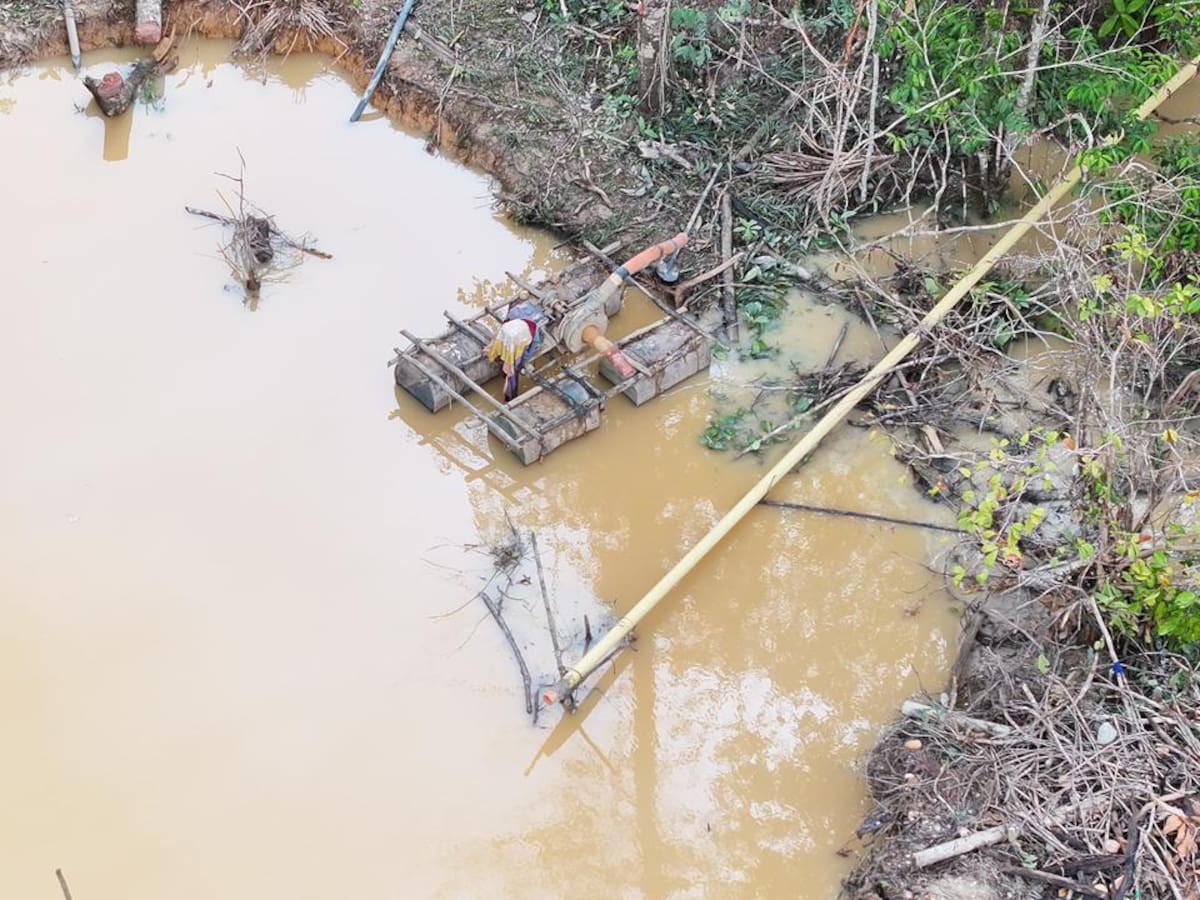 Fuerza Pública desmantela estructura dedicada a minería ilegal en zona rural de Curillo, Caquetá