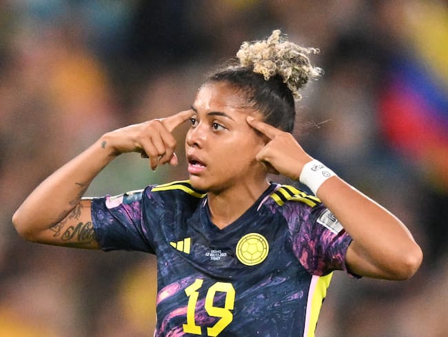 Jorelyn Carabalí, jugadora de la Selección Colombia. (Photo by Izhar KHAN / AFP) (Photo by IZHAR KHAN/AFP via Getty Images)
