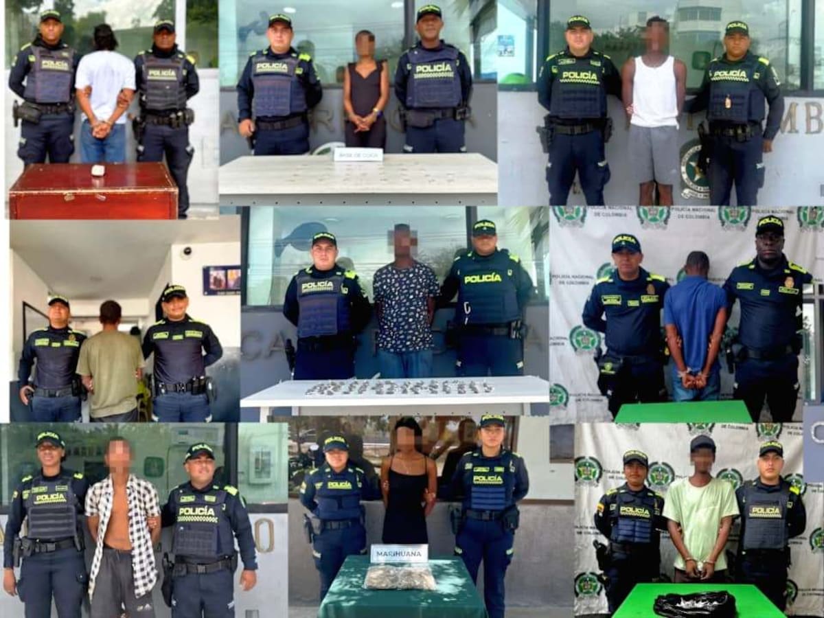La Policía de Cartagena capturó a 13 individuos por tráfico o porte de estupefacientes