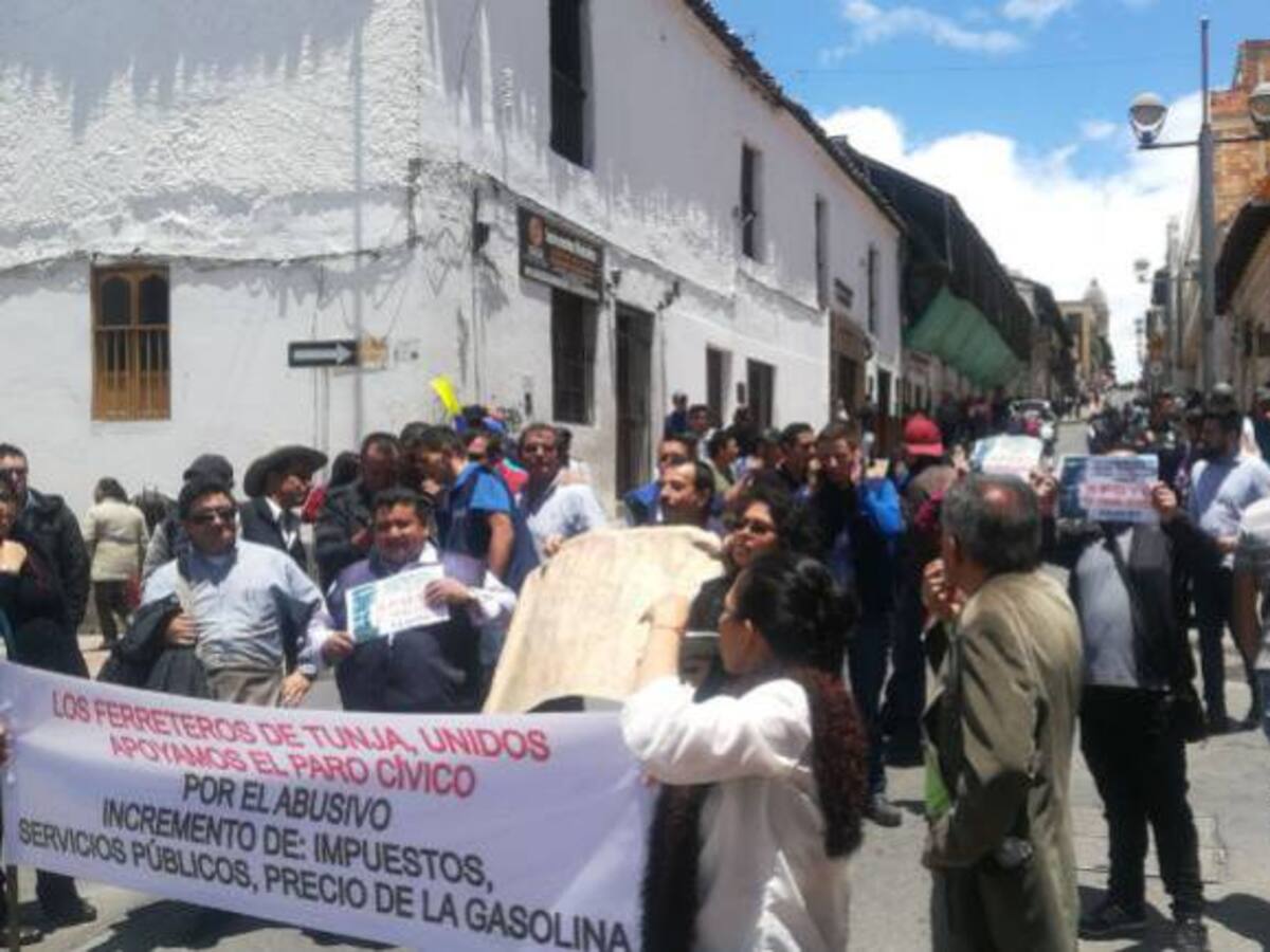 Paro cívico en Tunja continuará indefinidamente