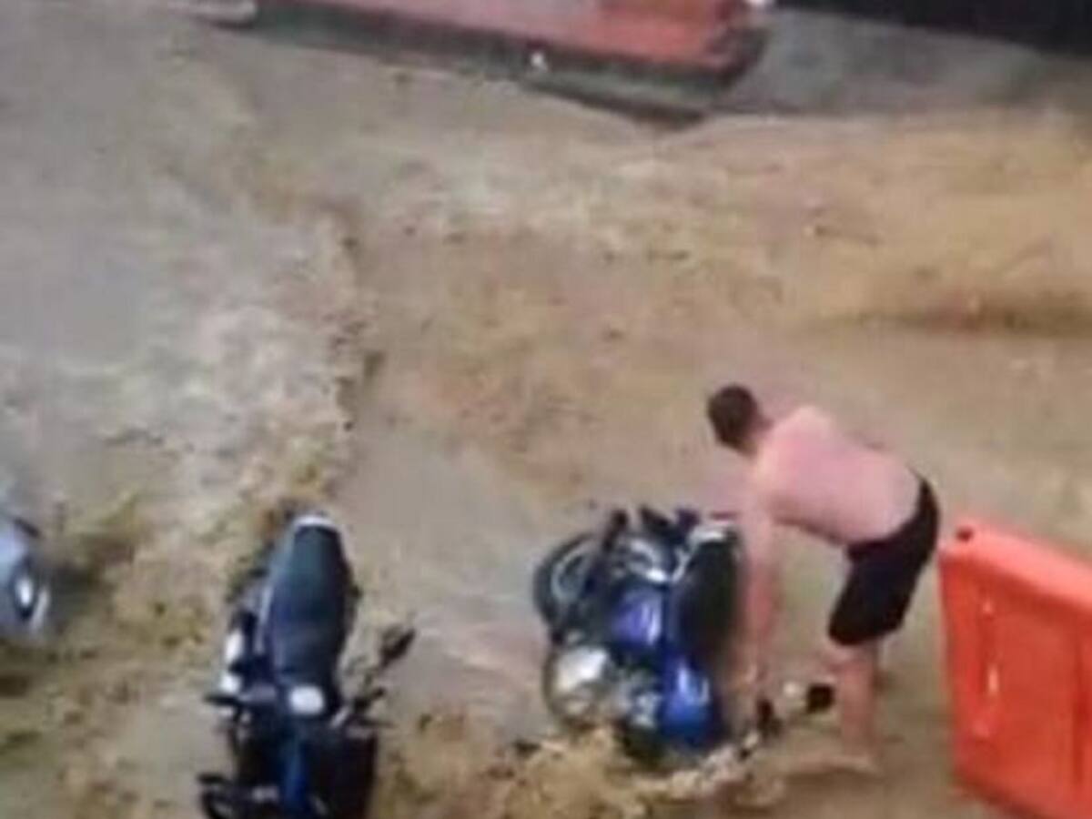 VIDEO: Caída de rocas e inundaciones dejan lluvias en Santander