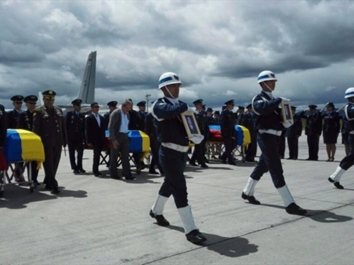 Militares serán sepultados en Bogotá, Cúcuta, Ibagué y Manizales