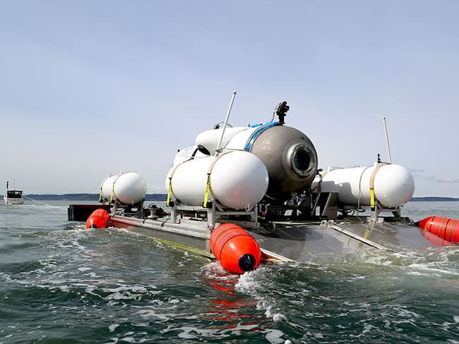 El sumergible Titán de la empresa OceanGate.
(Foto: Ocean Gate / Handout/Anadolu Agency via Getty Images)
