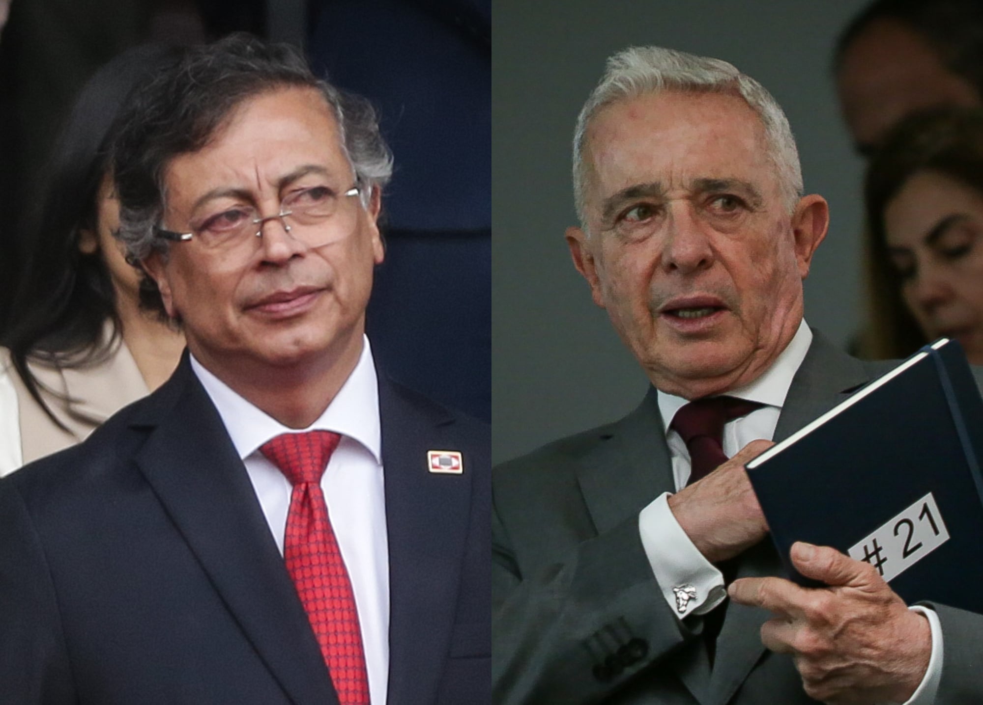 Gustavo Petro y Álvaro Uribe | Fotos: Colprensa