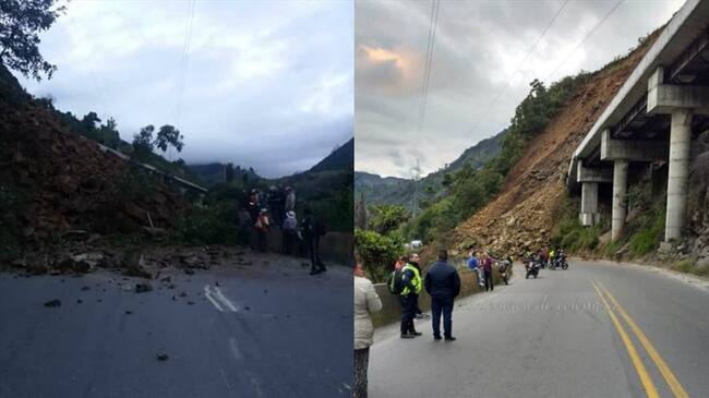 Según el reporte de autoridades viales, se presenta cierre total en la vía La Línea. Foto: Invías