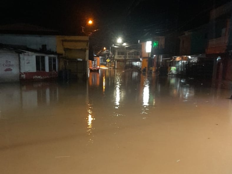 Inundaciones en El Bagre, Antioquia. Foto: Alcaldía de El Bagre.