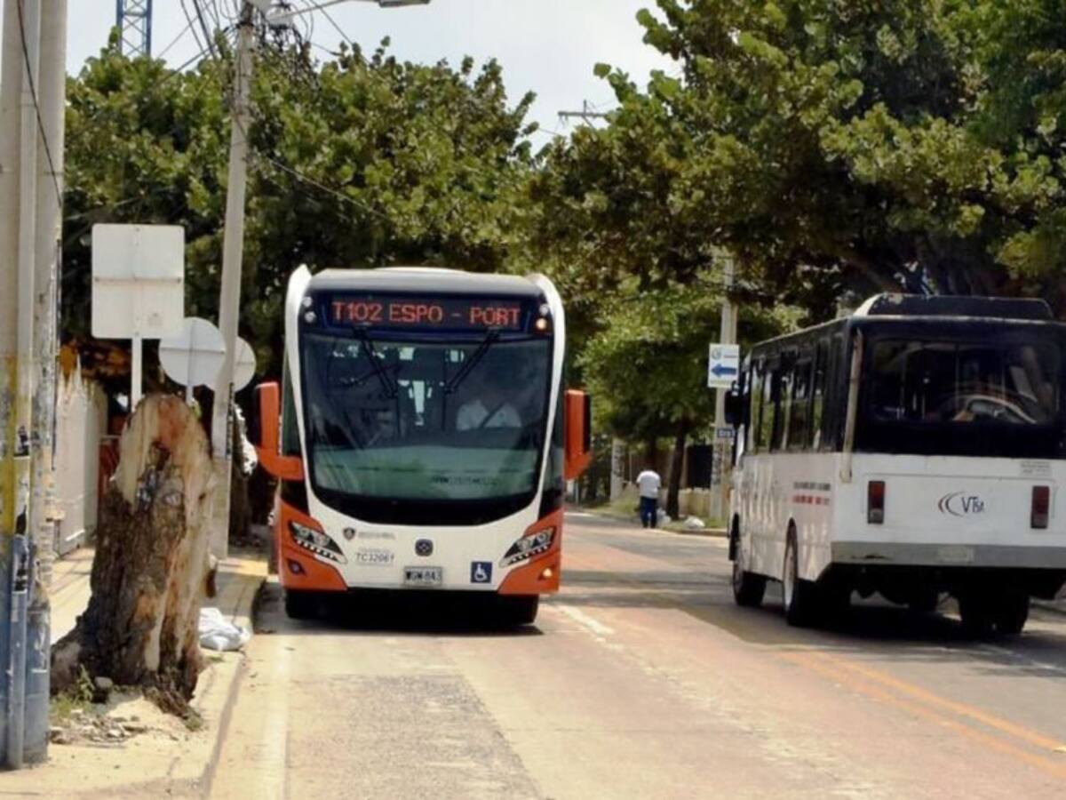 Este domingo desvíos en la ruta T102 de Transcaribe por ciclismo