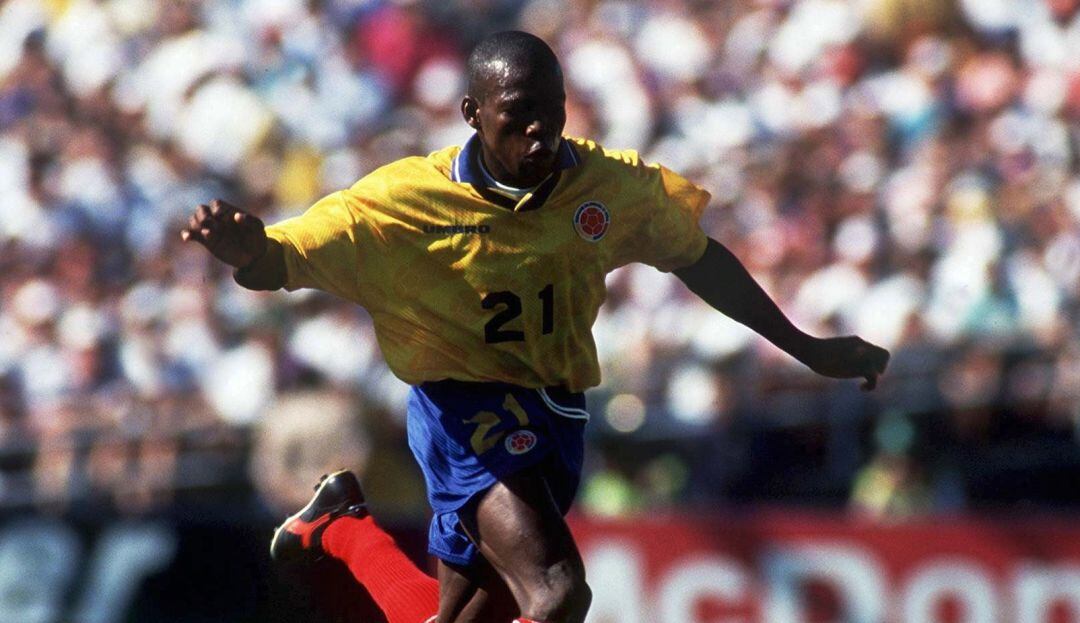 Fastino Asprilla con la selección Colombia en el Mundial de USA 1994