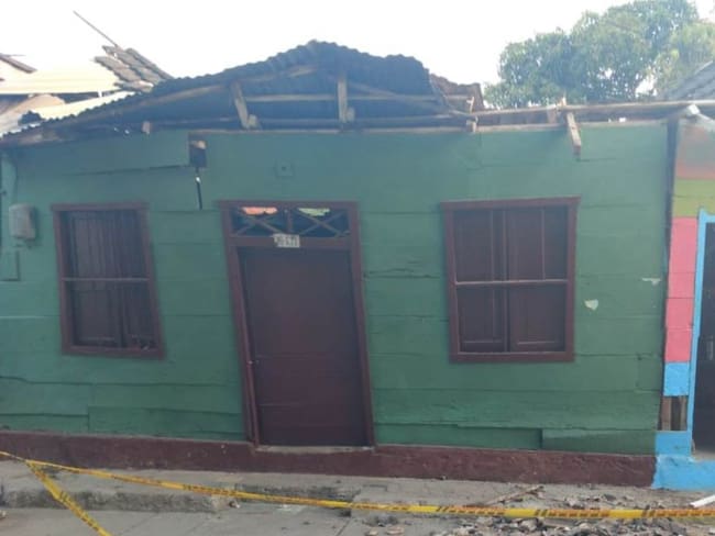 Se cae parte de una vivienda en el barrio Lo Amador en Cartagena
