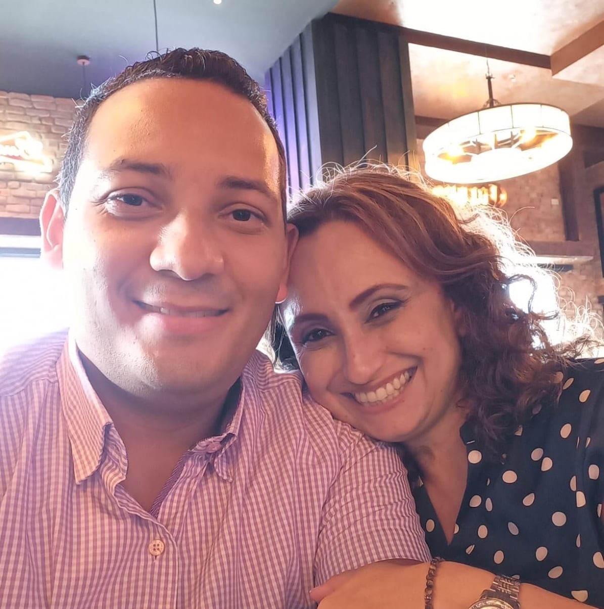 Leonardo Taborda junto a su esposa Lina María Zuluaga. Foto: cortesía.