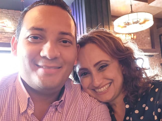 Leonardo Taborda junto a su esposa Lina María Zuluaga. Foto: cortesía.