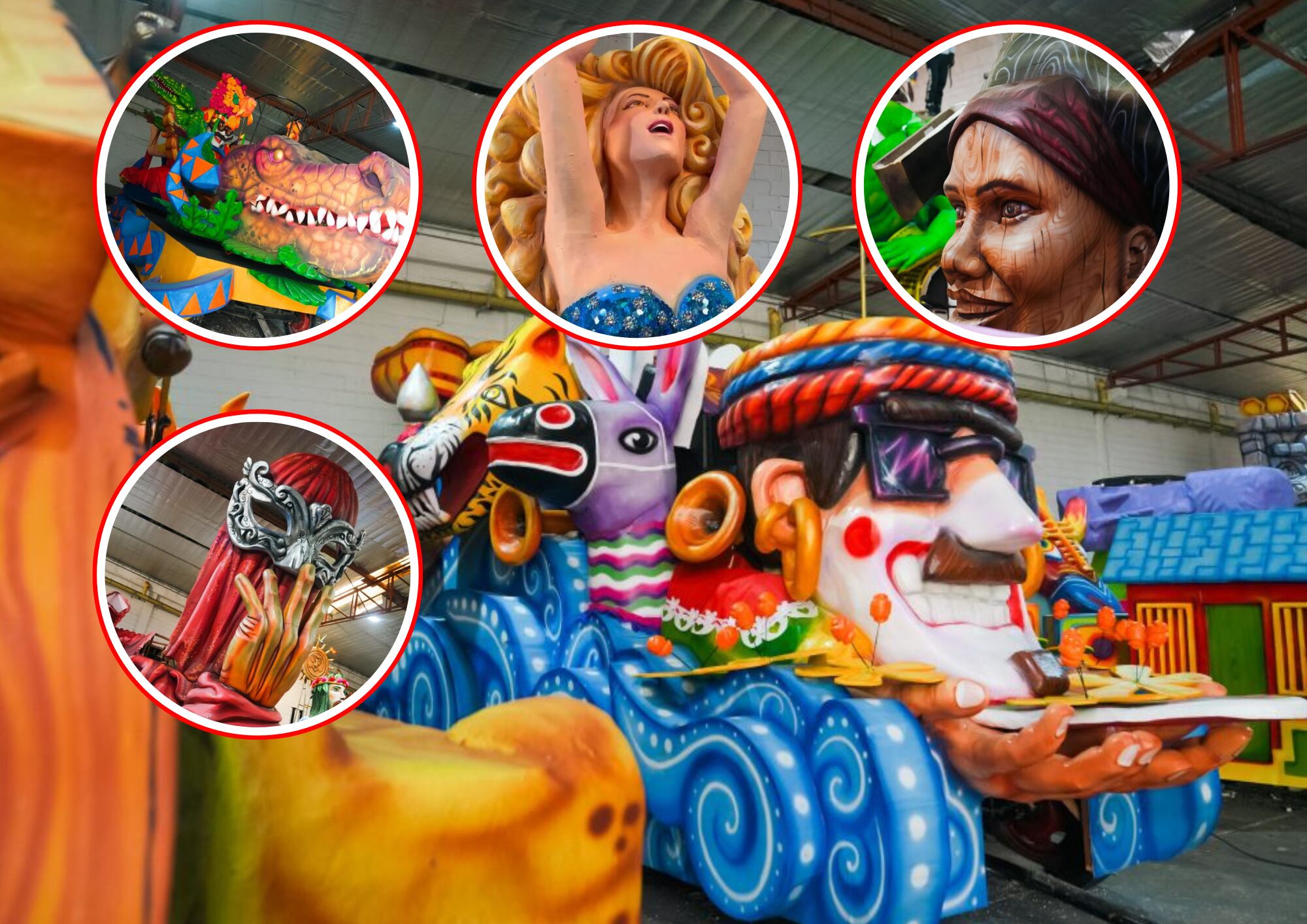 Collage de carrosas - Carnaval de Barranquilla