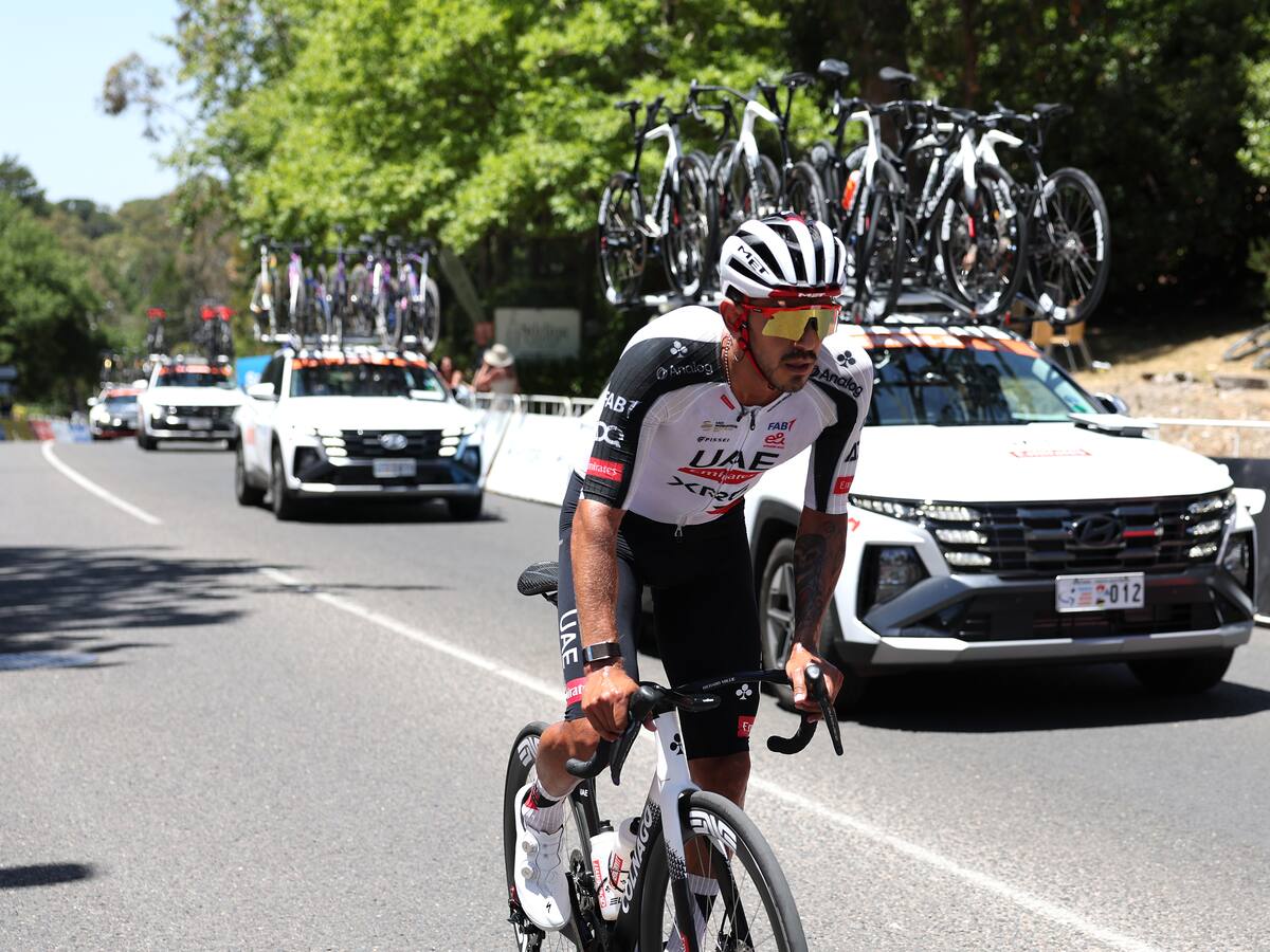 Video: Juan Sebastián Molano abandonó el Tour Down Under por un insólito accidente con un canguro