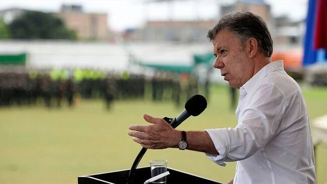 El presidente Juan Manuel Santos respondió que los asesinatos sistemáticos de líderes sociales son un problema que el gobierno pretende resolver. Foto: Colprensa