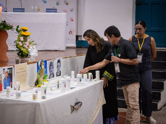 Audiencias de la JEP con víctimas del conflicto armado en Colombia.