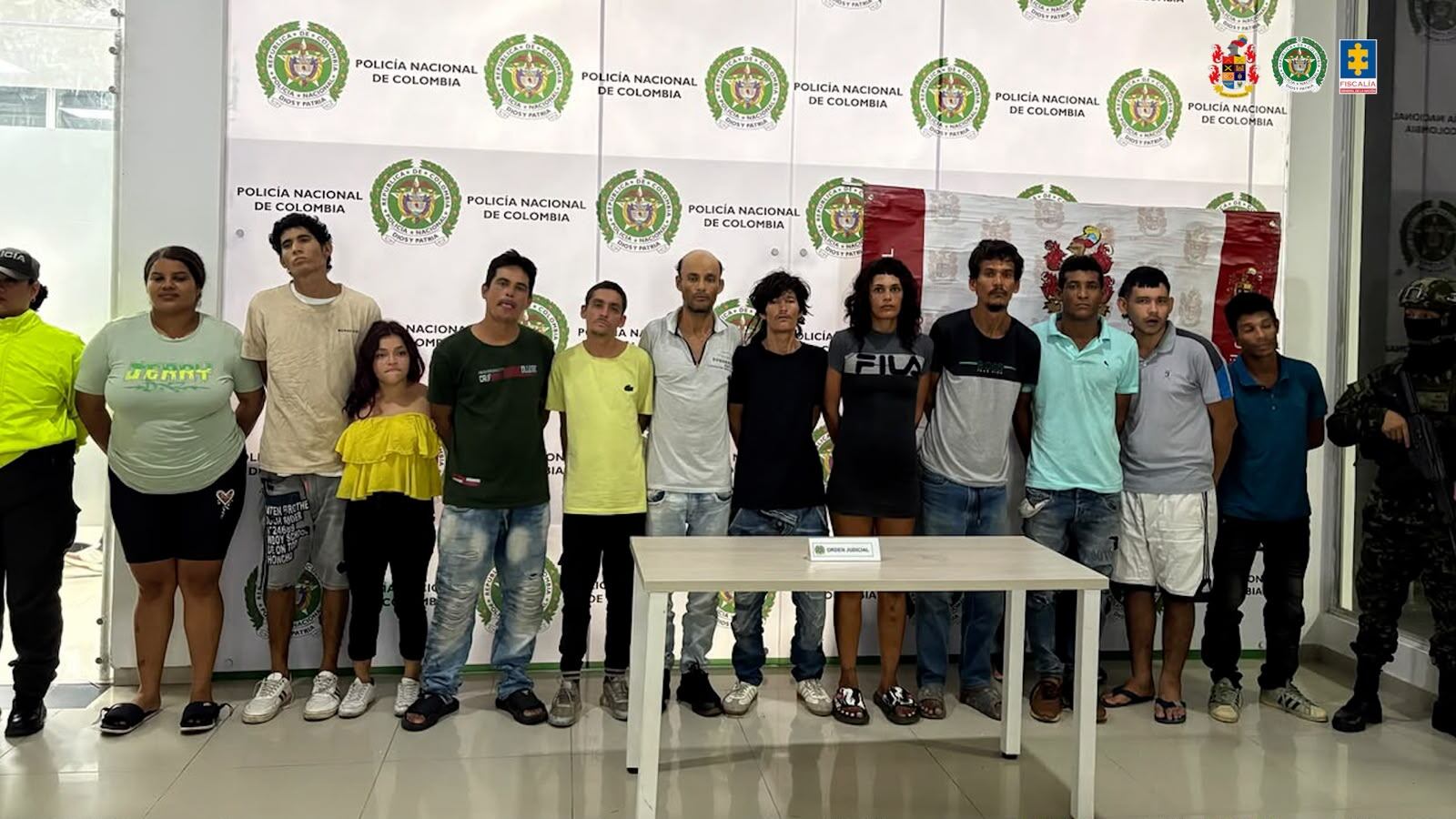 Judicializan a 12 personas por presunta venta de drogas en barrios de Cúcuta. / Foto: Fiscalía.
