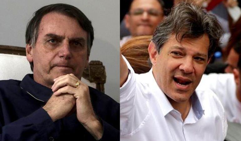 Bolsonaro y Haddad cerraron sus campañas.