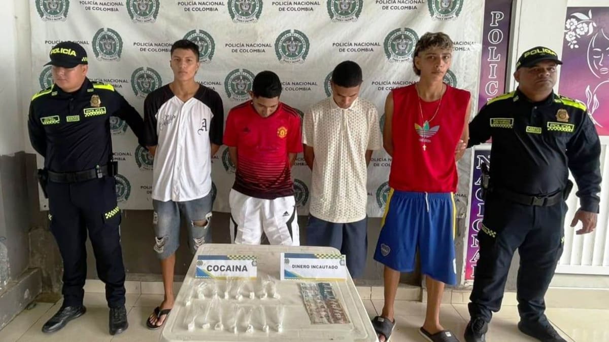 Cayeron cuatro presuntos expendedores con droga cerca de colegios en El Carmen de Bolívar