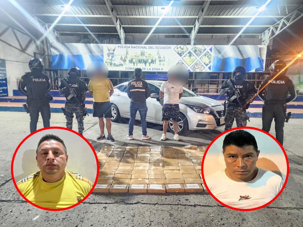 Policía de Ecuador captura a Everzon Albeiro Delgado Portilla y particularmente de Dirlian Oswaldo Botina Egas. (Cortesía: @PoliciaEcuador).