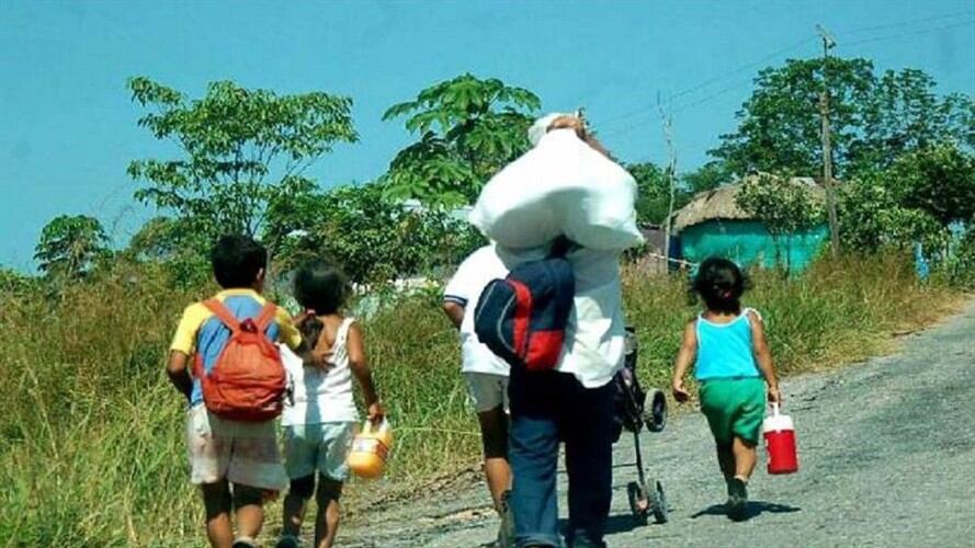 Desplazamiento forzado. Foto: Colprensa
