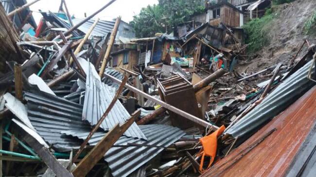 Zona de tragedia el 19 de abril de 2017 en Manizales
