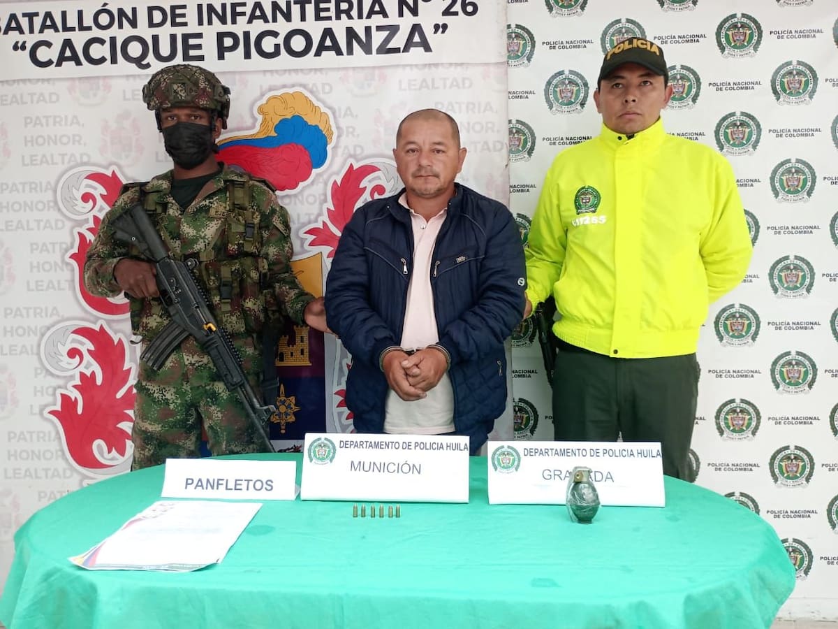 Capturan en el Huila a alias ‘Romer’ el armero de las disidencias