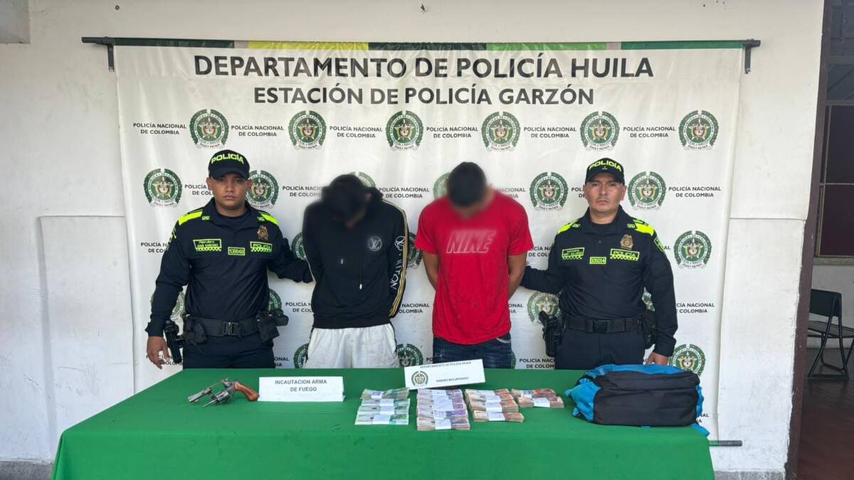 En el Huila, dos fleteros fueron capturados luego de cometer el delito