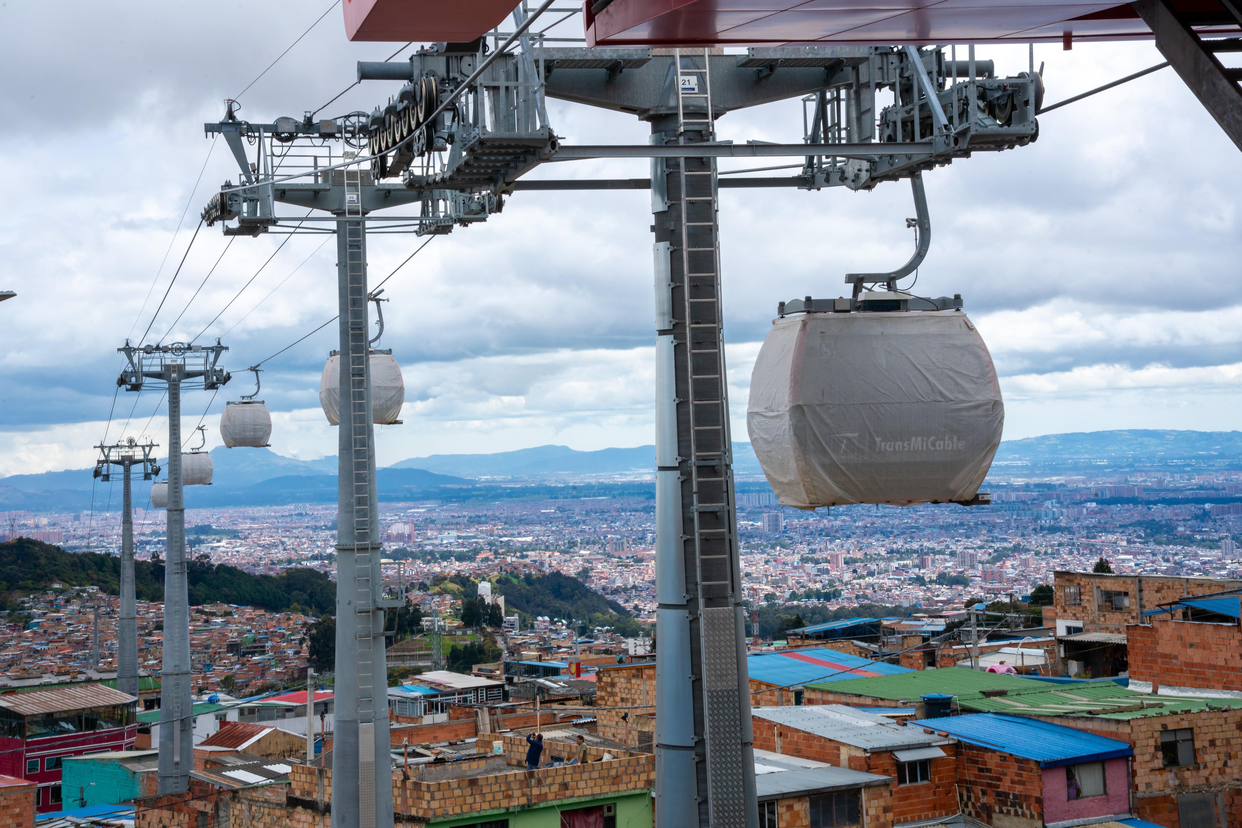 Transmicable de San Cristóbal inició las pruebas de las cabinas. Foto: IDU.