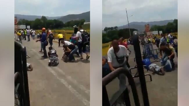 Un venezolano resultó herido durante enfrentamiento en la frontera colombo-venezolana. Foto: Audrey Carrillo (W Radio)