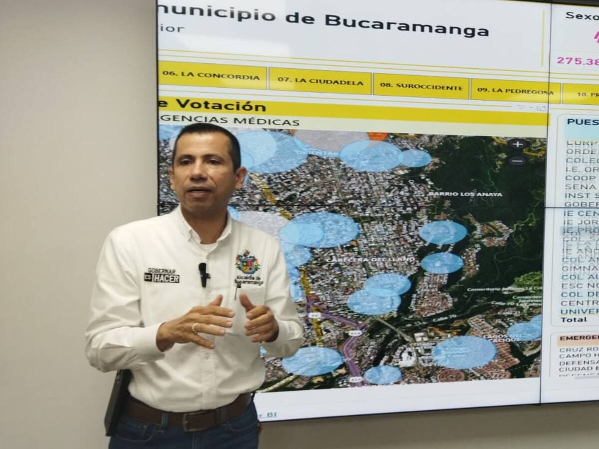 Con esta novedosa pantalla autoridades monitorearán los puestos de votación en Bucaramanga