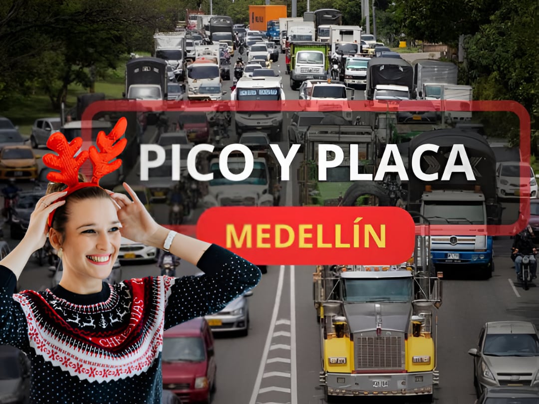 Pico y placa en Medellín para diciembre 2025: Vías exentas y multas