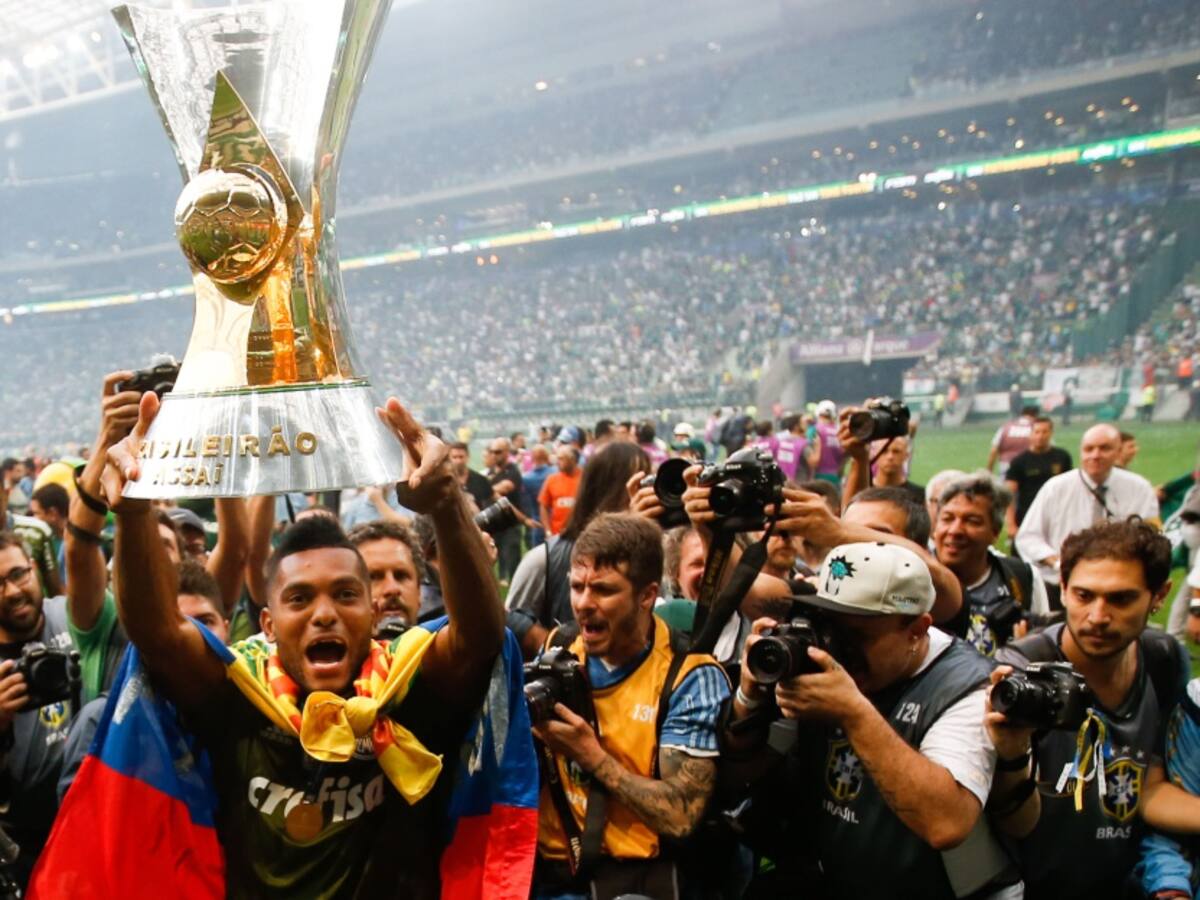 Borja celebró el título del Brasileirao con Palmeiras