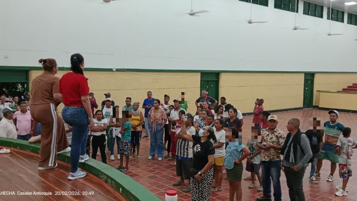 En Yondó hay 55 campesinos desplazados de la vereda Tamar Bajo albergados en la casa de la Cultura